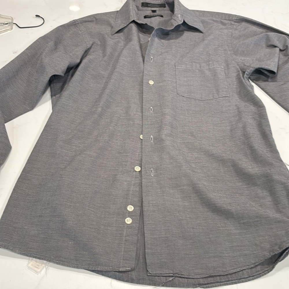 DKNY Gray Casual Button Down Shirt - Picture 3 of 6